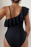 Sexy Solid Patchwork See-through Backless Swimwears (With Paddings)