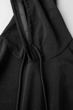 Casual Solid Basic Hooded Collar Long Sleeve Two Pieces