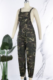 Casual Street Print Camouflage Print Loose Jumpsuits