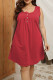 Casual Solid Patchwork Buttons U Neck Straight Plus Size Dresses