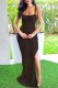Sexy Solid Backless Slit Spaghetti Strap Long Dress Dresses