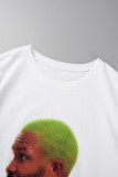 Casual Print Basic O Neck T-Shirts