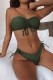 Sexy Solid Frenulum Backless Swimwears