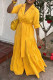 Casual Solid Bandage Patchwork Buckle Turndown Collar Straight Dresses