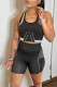 Casual Print Patchwork U Neck Sleeveless Two Pieces