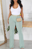 Casual Daily Solid Boot Cut High Waist Solid Color Bottoms
