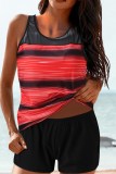 Casual Striped Print Patchwork Swimwears (With Paddings)