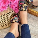 Casual Patchwork Basic Square Comfortable Shoes