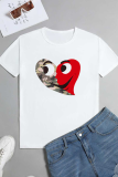 Casual Street Print Camouflage Print Draw String O Neck T-Shirts
