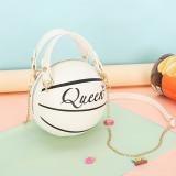 Casual Letter Print Patchwork Chains Zipper Bags