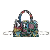 Casual Vintage Print Patchwork Chains Bags