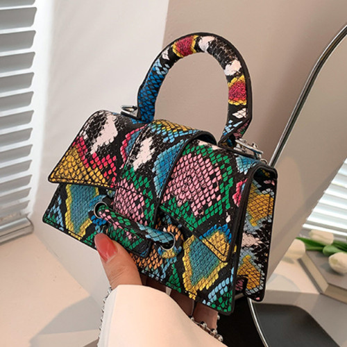 Casual Vintage Print Patchwork Chains Bags