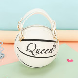 Casual Letter Print Patchwork Chains Zipper Bags