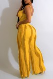 Sexy Casual Solid Tassel Backless Spaghetti Strap Sleeveless Two Pieces
