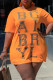 Casual Street Print Patchwork O Neck Straight Plus Size Dresses