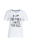 Street Print Patchwork Letter O Neck T-Shirts