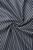 Street Sportswear Striped Contrast O Neck Sleeveless Two Pieces