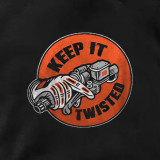 KEEP IT TWISTED Motor Head Graphic Black Print T-shirt