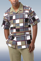 Square Casual Short Sleeve Walking Suit