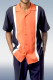 Montique 1732 Walking Suit Navy-Coral - Mens Leisure Suits