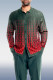 Green Criss Pattern Walking Suit Long Sleeve Suit