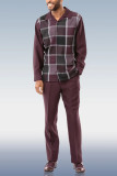 Men's Contrast Color Long Sleeve Walking Suit 028