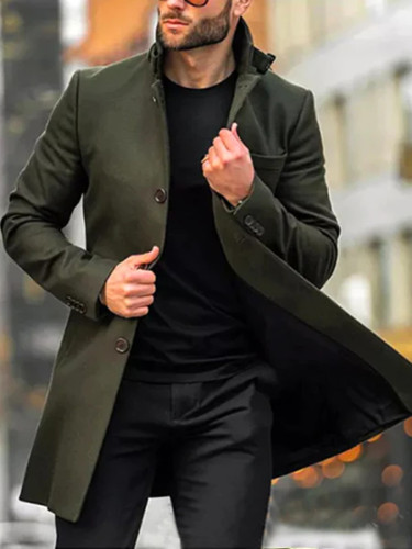 Men's Lapel Long Blazer Jacket