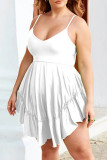 Sexy Casual Solid Spaghetti Strap Sleeveless Dress Plus Size Dresses