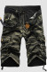 Casual Print Camouflage Print Straight High Waist Straight Full Print Shorts