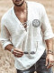 Men's Viking Vegvisir V Neck Long Sleeve Tunic