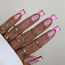 Casual Daily Simplicity Print Patchwork Basic Nail Paste