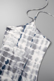 Sexy Casual Street Print Frenulum Halter One Step Skirt Dresses