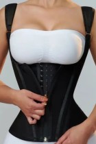 Sexy Solid Patchwork Backless Zipper Bustiers
