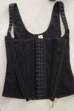 Sexy Solid Patchwork Backless Zipper Bustiers