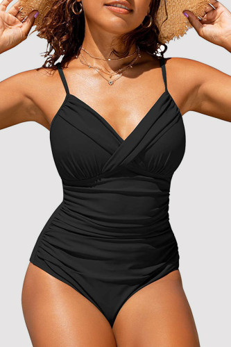 Sexy Solid Backless Fold Swimwears (With Paddings)