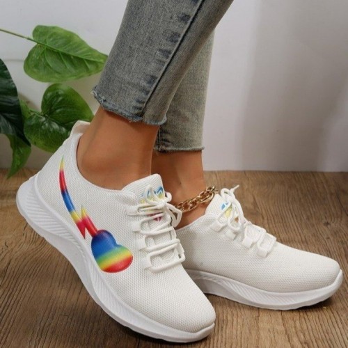Casual Sportswear Daily Patchwork Round Comfortable Out Door Sport Running Shoes