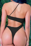 Sexy Solid Hollowed Out Backless Swimwears