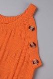 Casual Solid Basic O Neck Sleeveless Dress Dresses