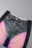 Casual Print Basic Skinny High Waist Conventional Positioning Print Skirt