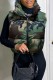 Casual Camouflage Print Patchwork Mandarin Collar Outerwear