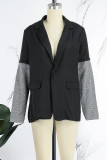 Casual Solid Mesh Turn-back Collar Outerwear