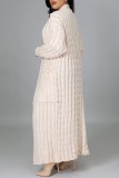 Casual Street Solid Slit Cardigan Weave Outerwear