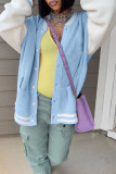 Casual Solid Patchwork Contrast Outerwear
