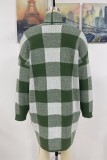 Casual Plaid Cardigan Outerwear