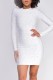 Casual Solid Patchwork Beading O Neck Long Sleeve Dresses