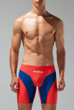 Sportswear Color Lump Patchwork Swim Trunks