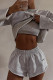 Casual Sportswear Letter Patchwork O Neck Long Sleeve Two Pieces(Three Pieces)