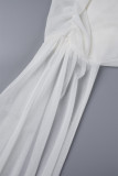 Sexy Solid Patchwork Backless Off the Shoulder Wrapped Skirt Dresses