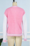 Casual Solid Patchwork Contrast Outerwear