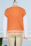 Casual Solid Patchwork Contrast Outerwear